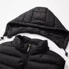 Gilets pour hommes hiver hommes manteau chaud sans manches veste légère vers le bas gilet respirant gilet à capuche 231018