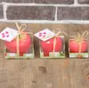 S/M/L rote Apfelkerze mit Box Obstform Duft Kerzen Lampen Geburtstag Hochzeit Geschenkfeier Home Dekoration Großhandel SN5297