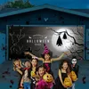 1pc, Halloween Sterrenhemel, Pompoen Garagedeur Banner (71in*157in/180cm*400cm), Polyester Garagedeur Decoratie, Garagedeur Muurschildering, Vakantie Decoratie