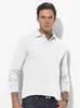 Polo da uomo Polo T-shirt a maniche lunghe Uomo Autunno Puro cotone Top Grandi cantieri Allentati Abbigliamento da uomo d'affari