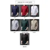 Herr t -skjortor browon varumärke för män topps 2023 vår och höst fast färg stativ kläd smart casual long hylsa skjorta