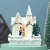 Decorazioni natalizie Villaggio di Natale Bianco Splendido edificio per la casa Decorazioni natalizie Resina Albero di Natale Ornamento Regalo Anno Decorazioni per la casa 231019