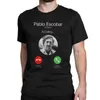 Herr t shirts pablo escobar calling el patron roliga telefon toppar bomull kort ärm o nack t-shirts sommar tees sbz8454