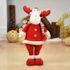 1PC Red Christmas Doll Santa Claus Snowman Deer Juldekorationer Ornament Jul tog inte upp plyschleksaker, nyårsgåvor, julgrandekorationer