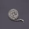 4mm 5mm Solid 925 Sterling Silver Necklace Chain Men Kvinnans smycken gåva A50041243J