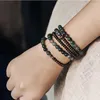 Bracelet de perles vertes multicouches fait à la main, Unique, Vintage, pour femmes, bijoux de déclaration de Style ethnique