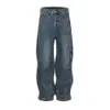 Sweats à capuche pour hommes Sweatshirts Y2K Vintage lavé torsadé vague rayé Baggy Jeans unisexe Streetwear jambe large pantalon en denim décontracté ample surdimensionné Cargos 231018