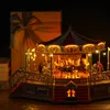 Dekorative Objekte, große, rotierende Vintage-Karussell-Spieluhr mit LED-Lichtern, Geschenk für Sie, Mädchen, Geburtstag, Weihnachten, 231019