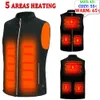 Mens Vests Winter Warm Heated Vest USB Electric heated Jacket Outdoor Fishing trekking work for menwomen Heating 231019