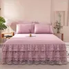 Bed Skirt Lace Korean Version Princess Style Solid Color Sheet Resistant To Dirt And Dust Protective Cover