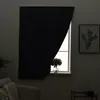 Curtain Black Punch Free Blackout Curtain Shading Anti-UV For Living Room Bedroom Window Curtain Easy Install Drapes Kitchen 231018