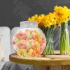 Storage Bottles Christmas Candy Jar Party Treats Bottle Ball Shaped Plastic Beverage Juice Drinks Clear Container Lid