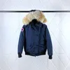 ガチョウダウンジャケット02 Expedpting Women's and Men's 08s Wolf Fur Collar Medium Length Winter New Canadian Style overcame Overcame The Chick High-end White Duck Downs Men