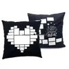 Taie d'oreiller 40 cm Sublimation Coussin vierge ER Noir Coeur Rouge Lune DIY PO Thermique Impression Fête Pâques Ers Drop Livraison Maison Ga Dhbzy