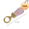Cumstom Letters French Sheepskin Car Key Chain Women Delicate Leather Pendant High-end Keychain Lovely Leather Rope Key Holder