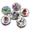 Compact Mirrors Mini Makeup Compact Pocket Mirror Flower Butterfly Bamboo Metal Portable Twoside Folding Makeup Mirror Vintage Cosmetic Mirrors 231019