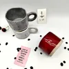 Tasse à éclaboussures chaudes de 8OZ, grande tasse à oreille, tasse à encre, tasse à café en céramique, tasse à lait de petit déjeuner, tasse d'eau LG17