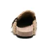 Pantoufles Classique ceinture boucle liège pantoufles femme/hommes unisexe laine d'agneau curseurs hiver fourrure appartements sabots diapositives dames laine Pantuflas chaussures 231019