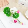 Dekorativa blommor Artificiell simulering Mini Silk Lotus 4 Color Green Plant Decoration Home El Garden Table