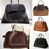 The Row Bag Margaux15 Totes大容量17ハンドバッグパークトートレザーレザーデザイナーCamdemフラットショルダーストラップ閉鎖Margaux 15 Terrasse Purse