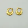Boucles d'oreilles pendantes en or jaune massif 9 k, cadeau de noël, tempérament Simple, petite boucle d'oreille, bijoux plats tendance, 227T