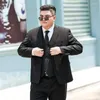 Ternos masculinos 10xl 2 peças calças de casamento jaqueta blazers dos homens grande terno preto conjunto gordura solto negócios formal casual profissional coreano