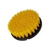 5Inch White Yellow Plasstic Soft Drill Brush Kit Plastic Round Cleaning For Carpet Glass Car Tires Nylon Brushes1 Drop Delivery