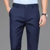 Mens Pants Male Smart Casual Stretchy Sports Fast Dry Trousers Spring Autumn Full Length Straight Office Black Navy Work 231018