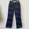 Deisgner Pantaloni svasati da donna Pantaloni jeans Tasca posteriore Lettera Jeans donna di lusso Denim Pantaloni a nove lunghezze Pantaloni jeans alla moda casual Taglia 25 26 28 28 29 30