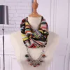 Designer Scarf Rainbow Coconut Shell Pendant Necklace Scarf European and American Street Shot