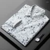 Camisas casuales para hombres Diseño avanzado Sentido Camisa floral de moda Hombres de manga larga 2023 Otoño Juventud y hermosa flor de playa hawaiana