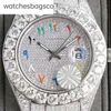 Ruch Watch Clean Steel Full 904L Diamentowy zegarek ze stali nierdzewnym 42 mm Automatyczne na rękę zegarek na rękę