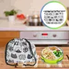 Geschirr DIY schöne Bento-Tasche japanische Kordelzug Lunchbox Damen Arbeit Baumwolle Leinen