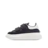 Jolis enfants chaussures en cuir lacet up masculin plateforme de mode baskets surdimensionnées blanc noir