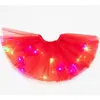 Jupes LED Glowing Light Flower Princess Tutu Fairy Costume pour Girl Up Jupe Party Cosplay