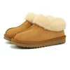 Designer tazz pantoffels platformlaars tasman dames heren sandaal Schapenvacht Shearling Klassieke laars Herfst Mosterdzaad Kastanje Winter Australië pluizig bont pantoufle