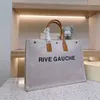 RIVE GAUCHE Designer Women Bag Fashion Tote Tela RAFFIAS SACCHE SACCHE CONTENE GRANDI SACCHIO DELLA SCAPEGGIO DELLA SULLA BASE VIAGGIO CROVE CROVE OFFA BASSO BASO BASSO DUFLE PERCHITURA 381