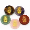 Anhänger Halsketten 25mm Natürliche Kristall Schnitzmuster Jainismus Hand Buddha Reiki Rune Energiesteine Hamsa Fatima Amulett Exquisite2360