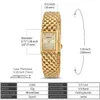 Armbandsur Berny Gold Watch for Women Luxury Women's Armswatch Waterproof Golden Clock rostfritt stål Fashion Quartz Ladies