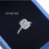 Luxe Emerald cut 2ct Lab Diamond Ring 925 sterling zilveren Engagement Wedding band Ringen voor Vrouwen Bruids Fijne Partij Sieraden Acce246w