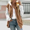 Women's Jackets Zip Up Fleece Womens Pockets Hooded Pullover Warm Wool Coat Outwear Elegant Cardigan Thick Plush Winter