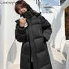 Mulheres para baixo parkas casaco com capuz para mulheres outono quente grosso longo puffer inverno 2023 senhoras jaquetas casal modelos homens e parka quilte 231018