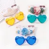 Hårtillbehör 2st/Set Vintage Artificial Flower Pannband Solglasögon Set för barn Girls Geometry Protective Glasses Headwear