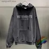 Men's Hoodies Sweatshirts Washed Hoodie Men Women 1 1 Best Quality Diamond Hooded VTM Pullover T240113