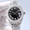 Diamond SetingMoissanite Watch Diamond Mens Watch Automatiska mekaniska klockor 41mm Diamonds Bezel Sapphire Waterproof Wristwatch Iced Out Diamond Watch925
