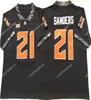 NCAA Oklahoma State Cowboys #21 Barry Sanders College voetbalshirts gestikt wit oranje Mooie kleding