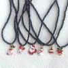 Collane con ciondolo Perline fatte a mano della Boemia Semplice girocollo Collana di Natale Moda da donna Selvaggio Dolce Collare colorato Regalo di gioielli