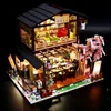 Puppenhaus-Zubehör, japanisches Sushi-Bar-Restaurant, Holz-DIY-Modell, Miniatur-Gebäude, 3D-Holz-Puppenhaus-Spielzeug, Möbel, Kinderspielzeug, Geburtstagsgeschenke 231018