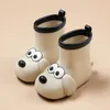 Stiefel mit niedlichem Cartoon-Hund für Kinder, Jungen und Mädchen, Regen- und Wasserschuhe, Stiefelüberzüge, schützen tragbare, rutschfeste, wasserdichte Stiefel für Babys und Kinder 231019