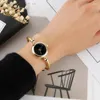 Wristwatches Minimalist Women Watches Gold Stainless Steel Bracelet Blank Surface Slim European Style Girls Quartz Wristwatch Ladies